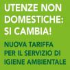 Cartellone verde con scritto utenze non domestiche